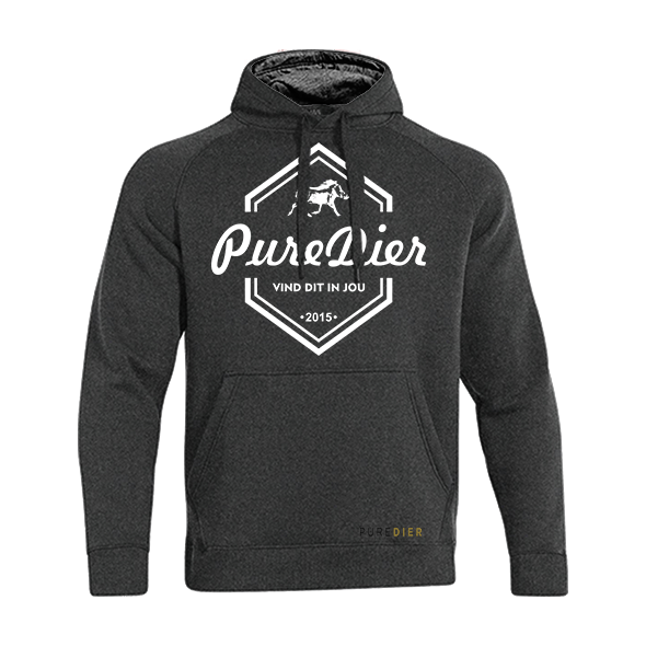 Logo-Vlakvark-Wit Premium Hoodie vir Hom en Haar
