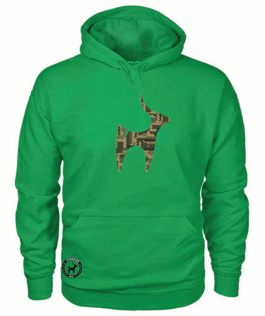 Camo-Bokkie-Bruin HEELDAG Hoodie vir Hom en Haar