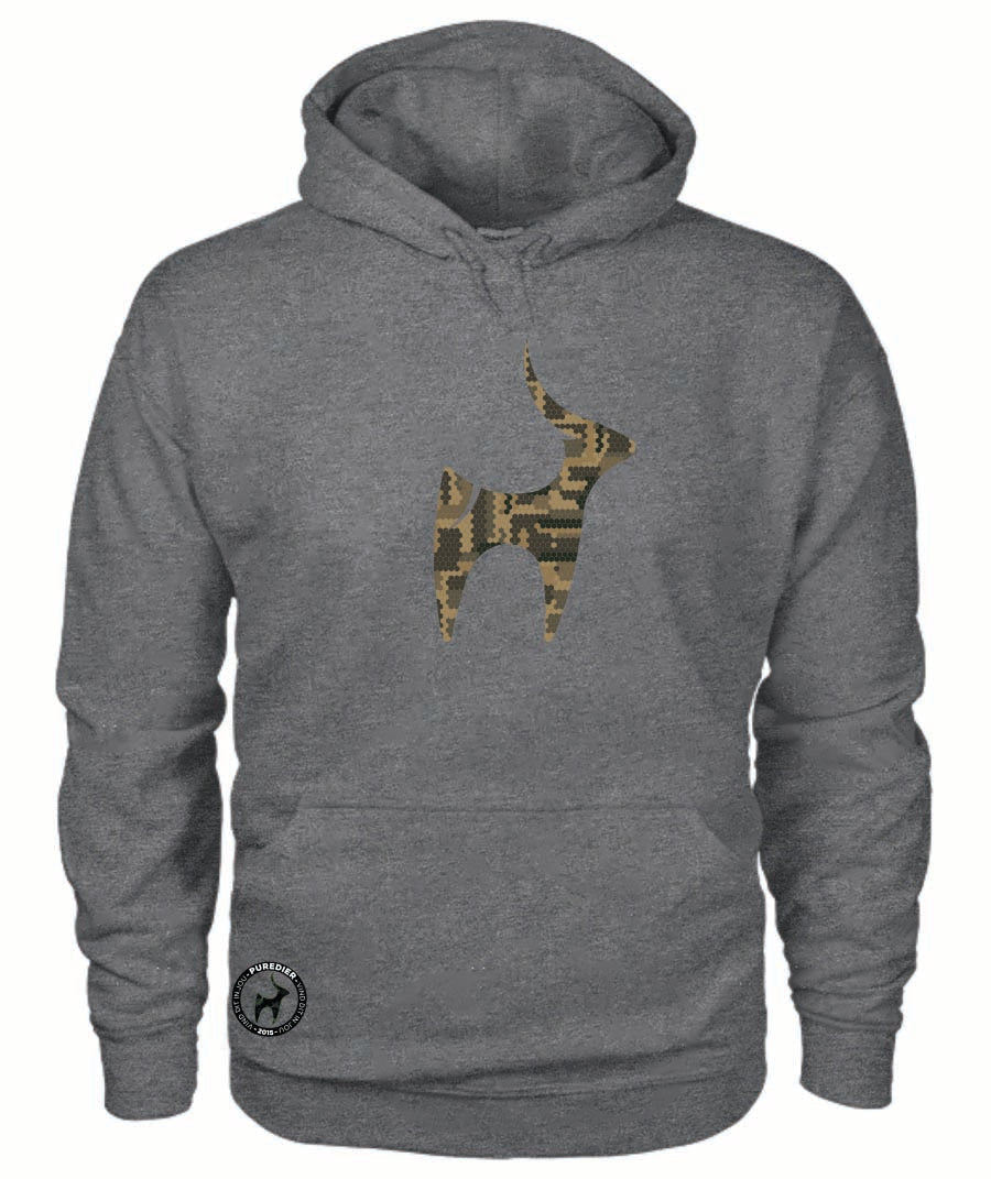 Camo-Bokkie-Bruin HEELDAG Hoodie vir Hom en Haar