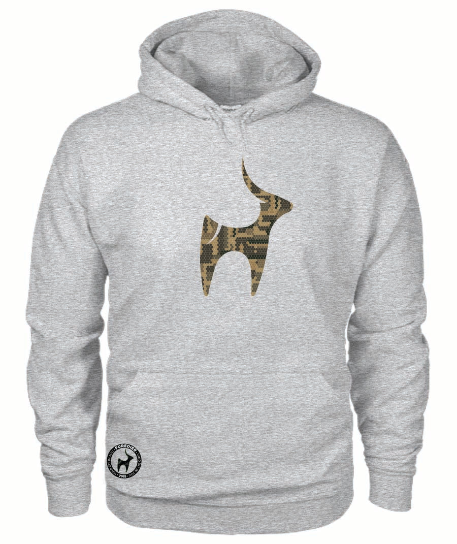 Camo-Bokkie-Bruin HEELDAG Hoodie vir Hom en Haar