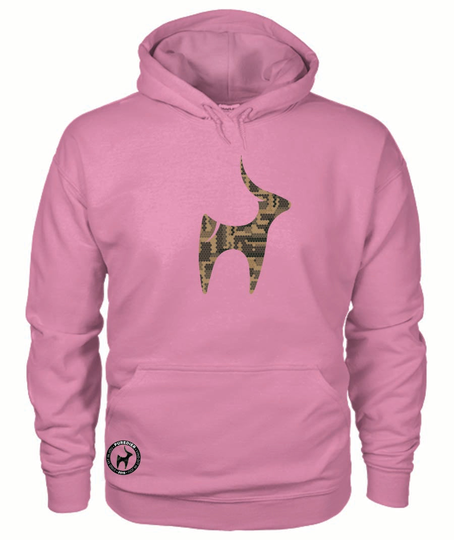 Camo-Bokkie-Bruin HEELDAG Hoodie vir Hom en Haar