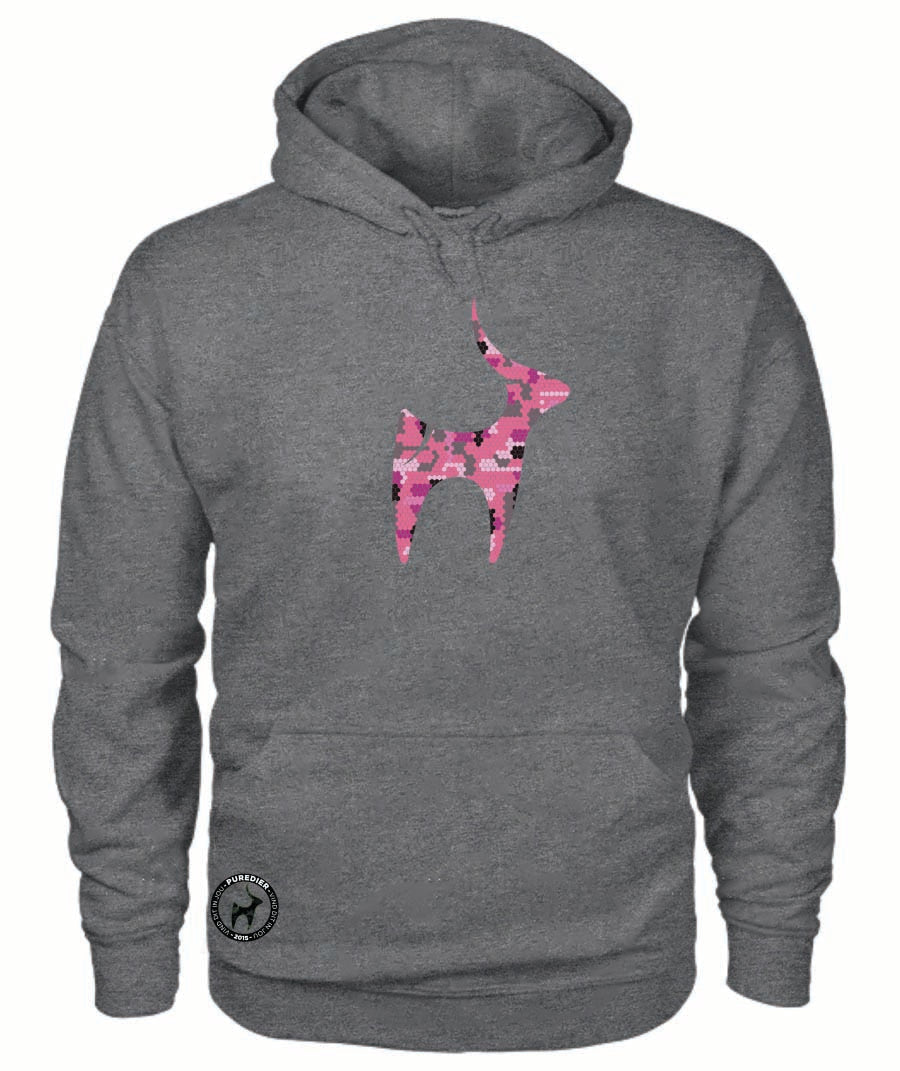 Camo-Bokkie-Pienk HEELDAG Hoodie vir Hom en Haar
