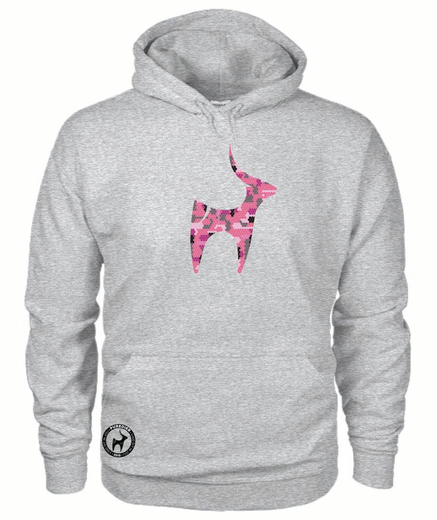 Camo-Bokkie-Pienk HEELDAG Hoodie vir Hom en Haar