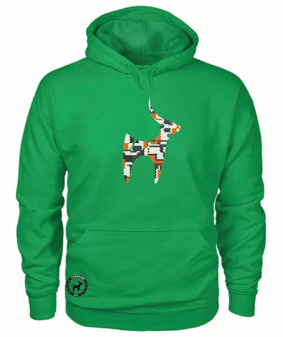 Camo-Bokkie-WitOranje HEELDAG Hoodie vir Hom en Haar
