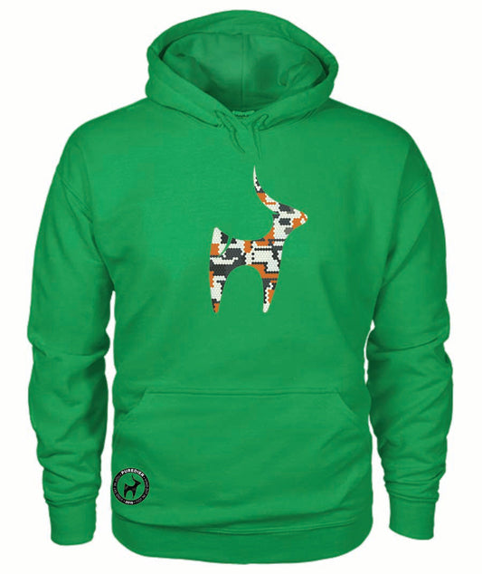 Camo-Bokkie-WitOranje HEELDAG Hoodie vir Hom en Haar
