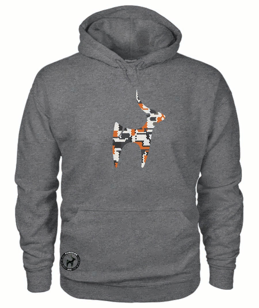 Camo-Bokkie-WitOranje HEELDAG Hoodie vir Hom en Haar