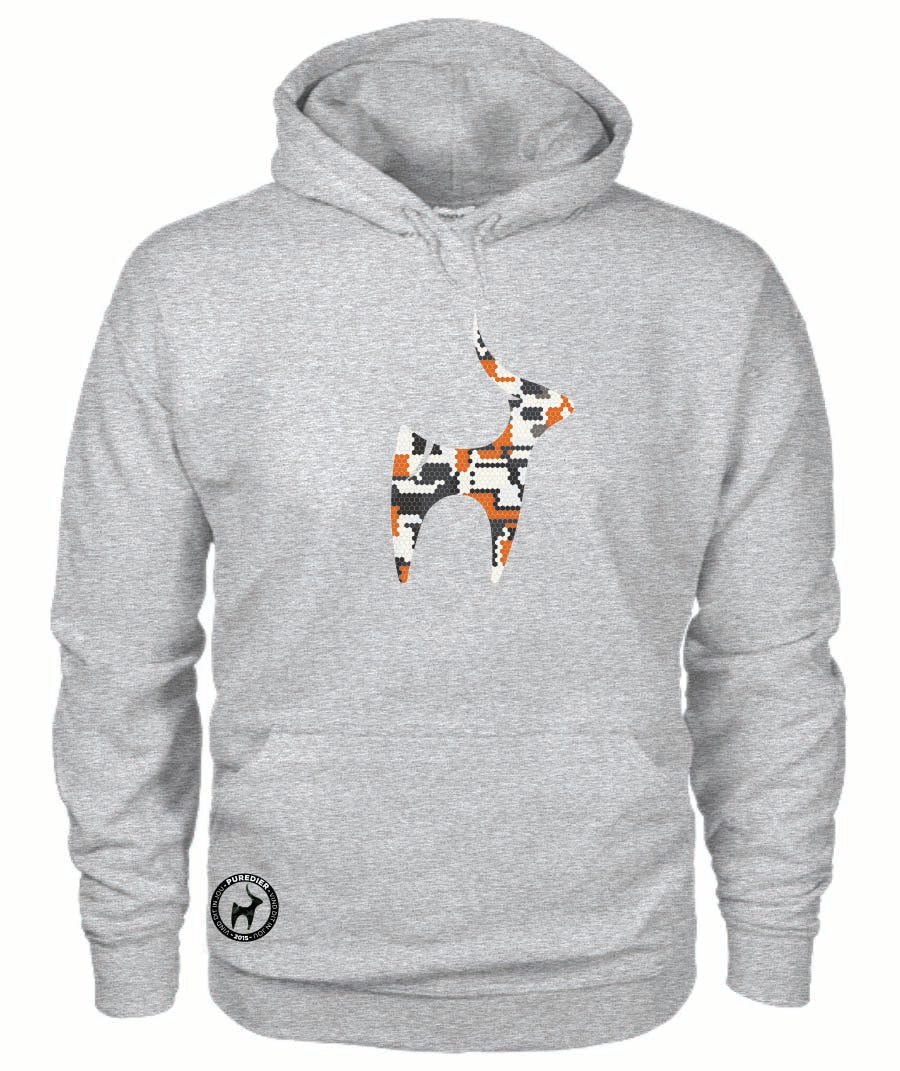 Camo-Bokkie-WitOranje HEELDAG Hoodie vir Hom en Haar