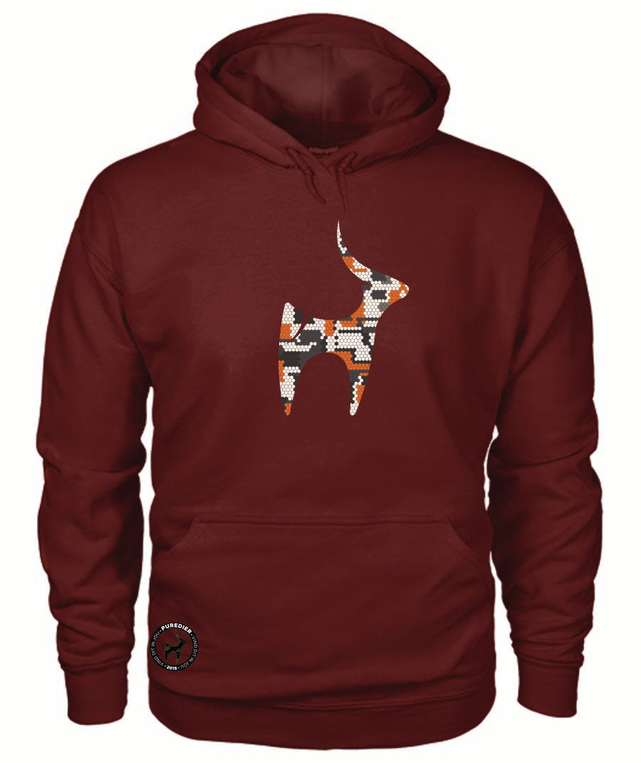 Camo-Bokkie-WitOranje HEELDAG Hoodie vir Hom en Haar