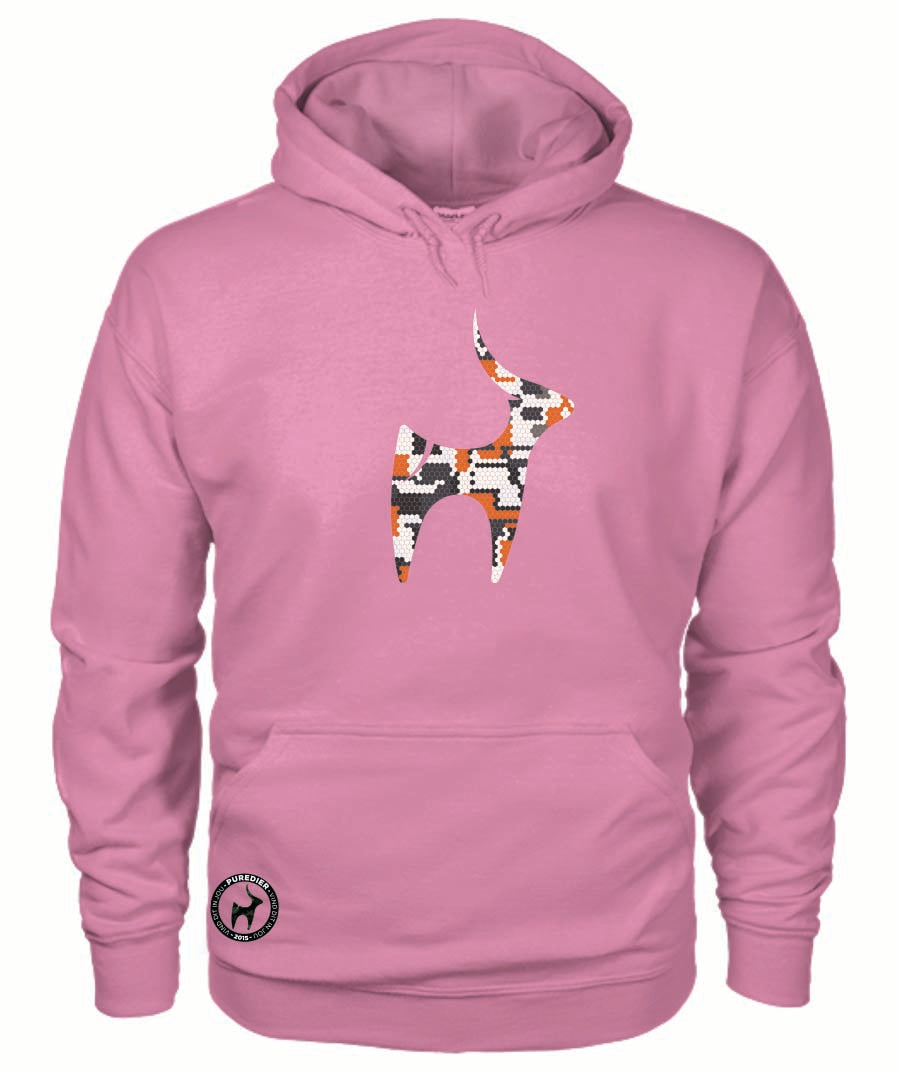 Camo-Bokkie-WitOranje HEELDAG Hoodie vir Hom en Haar