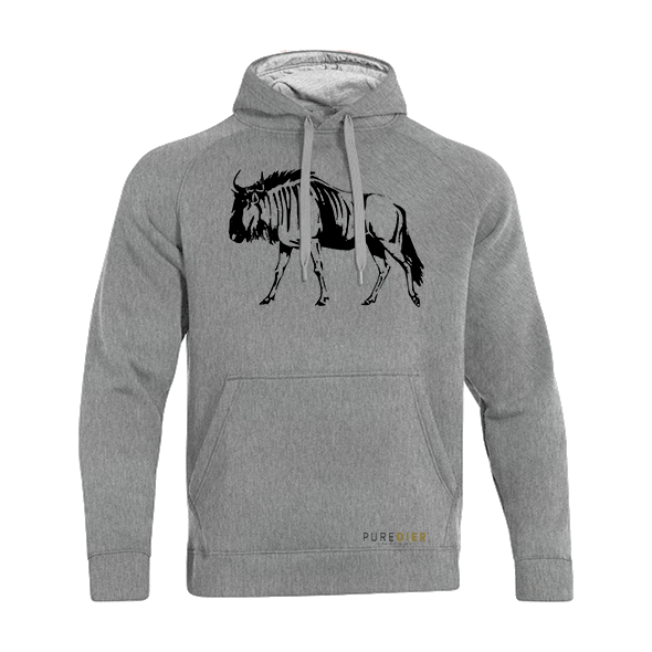 Blouwildebees Premium Hoodie vir Hom en Haar