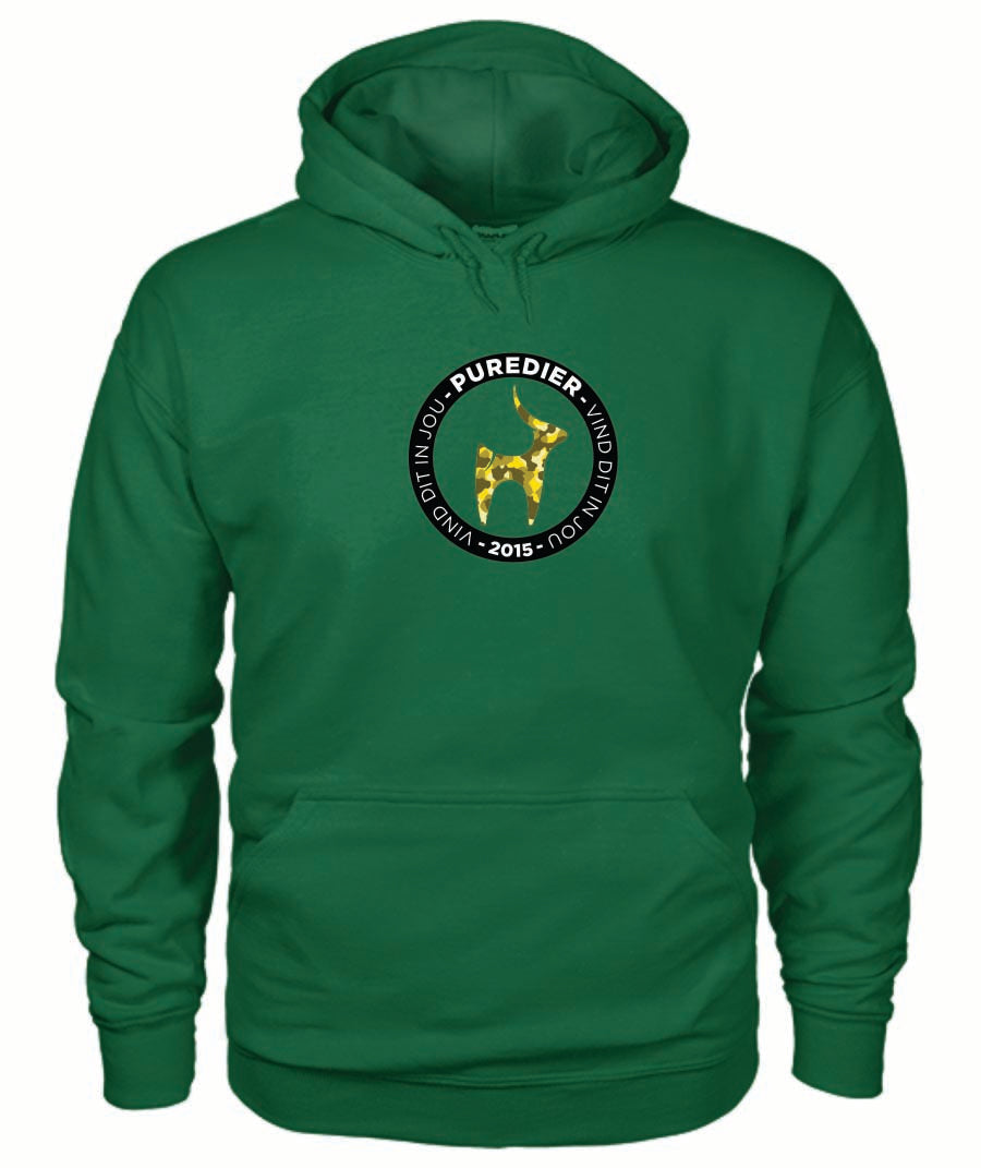 Logo-Bokkie-Geel HEELDAG Hoodie vir Hom en Haar