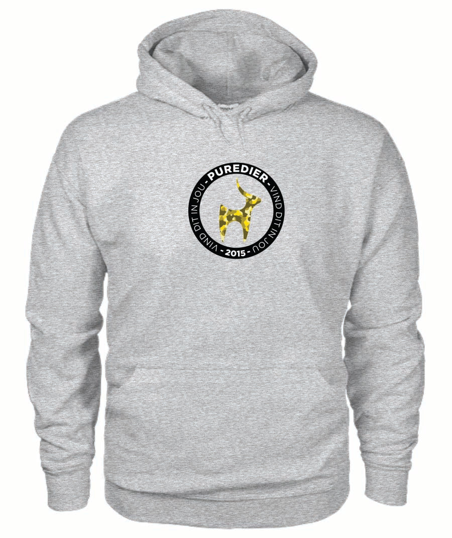 Logo-Bokkie-Geel HEELDAG Hoodie vir Hom en Haar