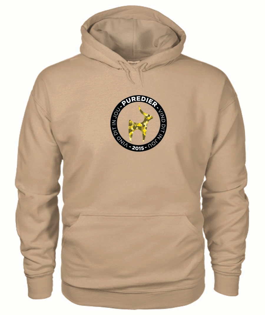Logo-Bokkie-Geel HEELDAG Hoodie vir Hom en Haar