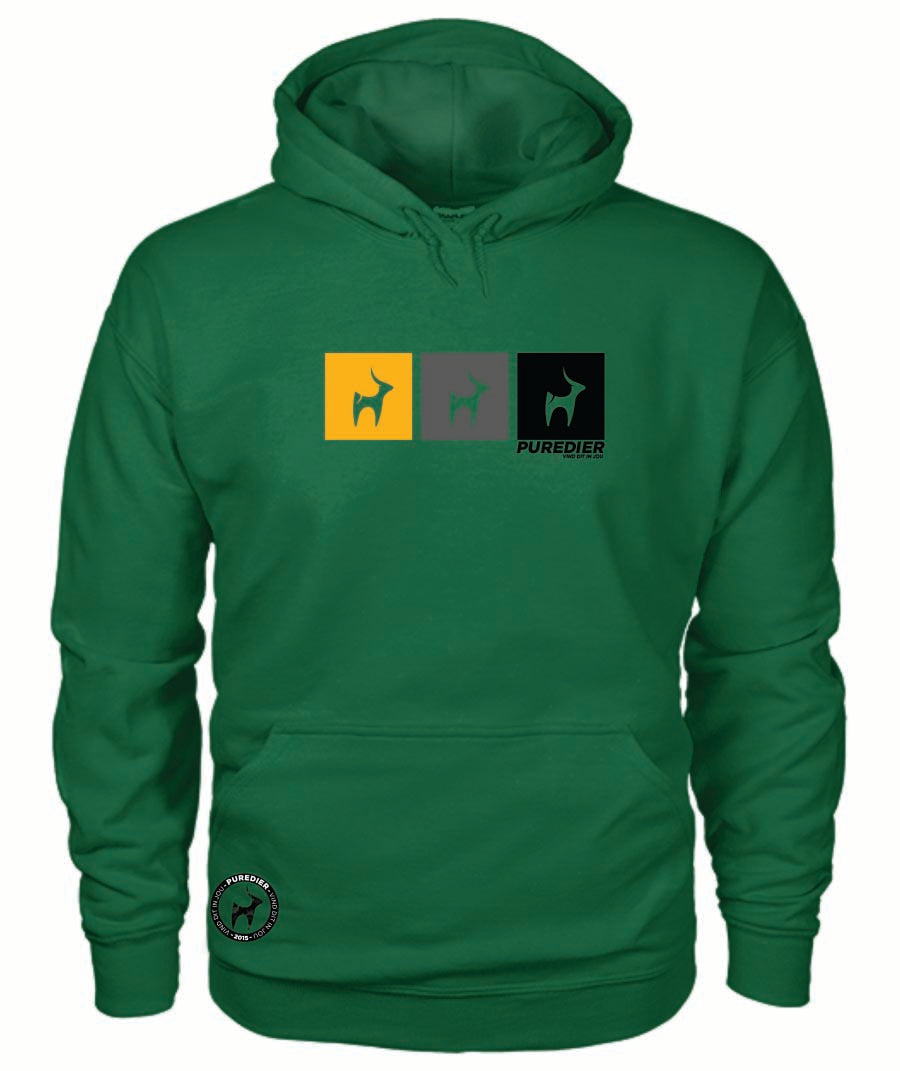 Logo-Drie HEELDAG Hoodie vir Hom en Haar