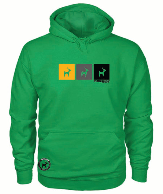 Logo-Drie HEELDAG Hoodie vir Hom en Haar