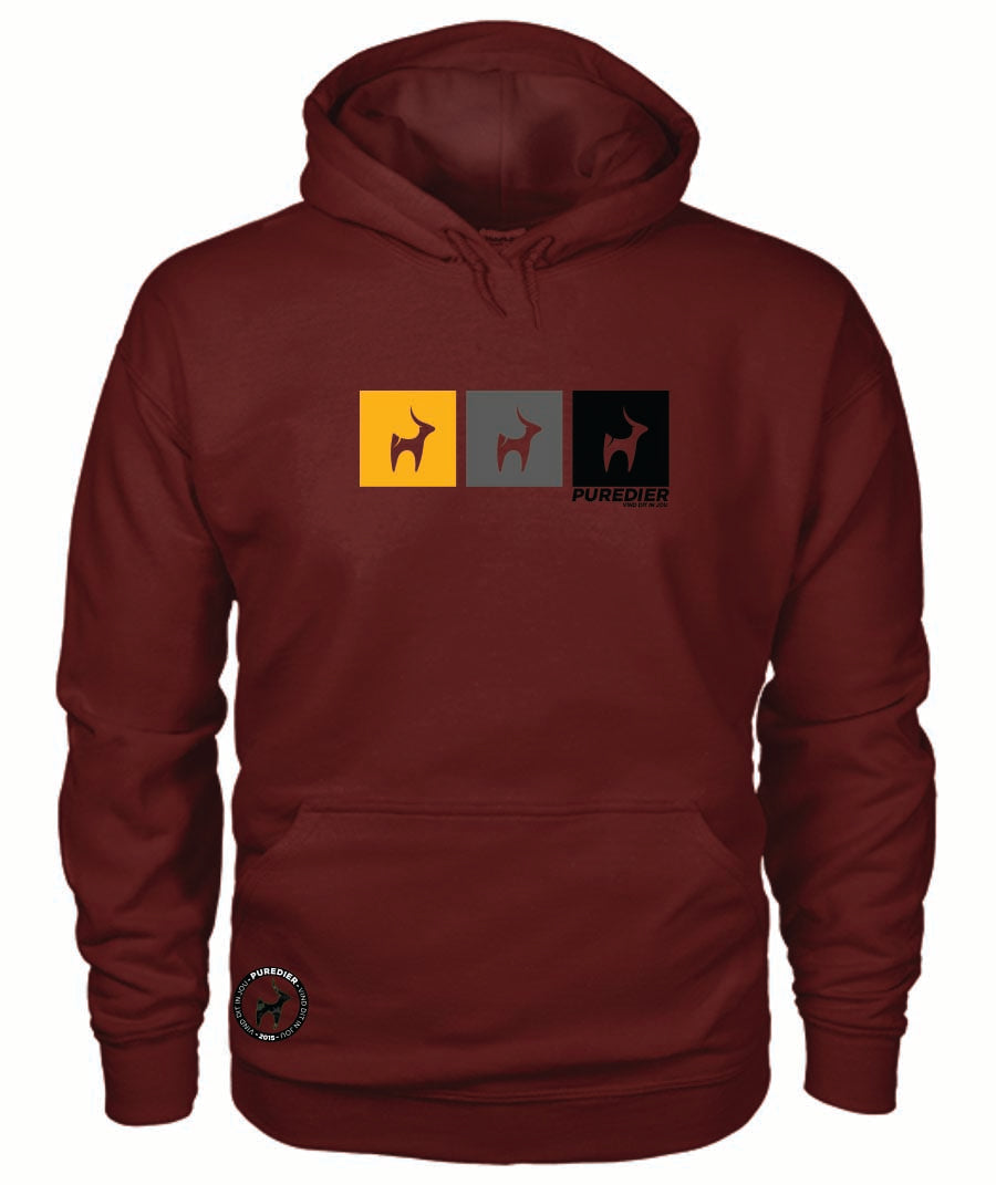 Logo-Drie HEELDAG Hoodie vir Hom en Haar