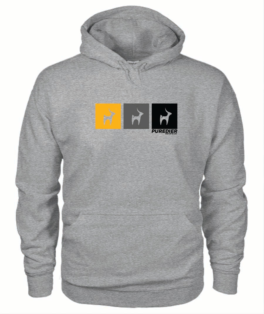 Logo-Drie Premium Hoodie vir Hom en Haar