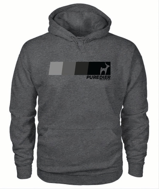 Logo-Grys Premium Hoodie vir Hom en Haar