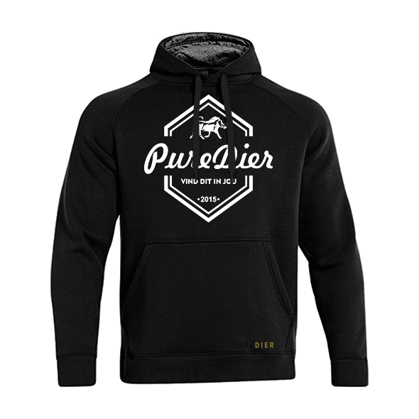 Logo-Vlakvark-Wit Premium Hoodie vir Hom en Haar