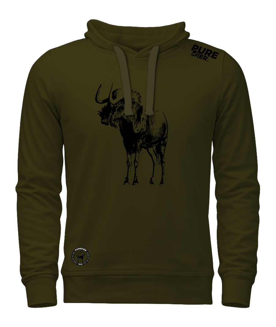 Swartwildebees T-Hemp Hoodie vir Hom en Haar