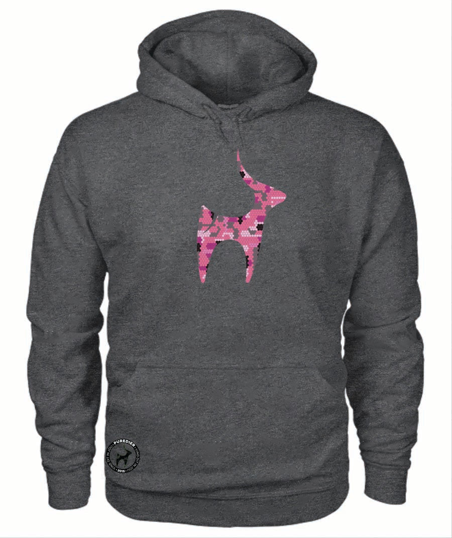 Camo-Bokkie-Pienk Premium Hoodie vir Hom en Haar