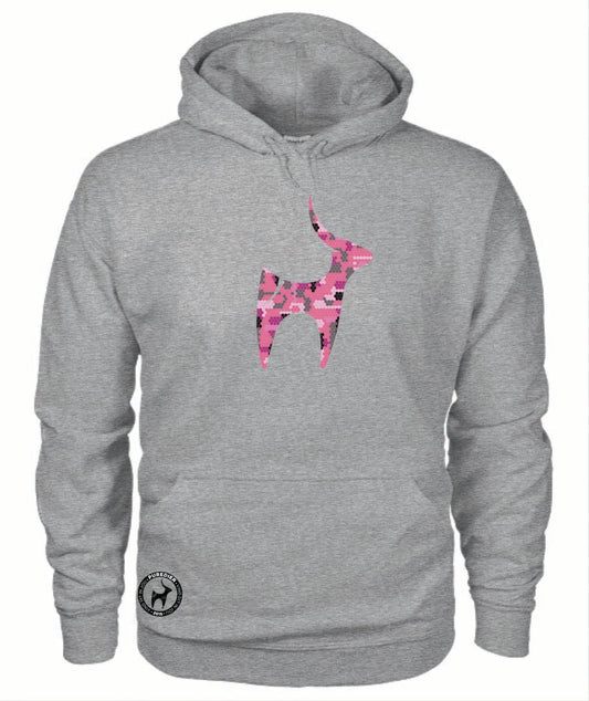 Camo-Bokkie-Pienk Premium Hoodie vir Hom en Haar