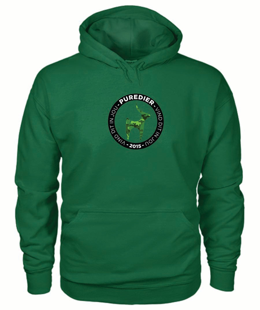 Logo-Bokkie-Groen HEELDAG Hoodie vir Hom en Haar