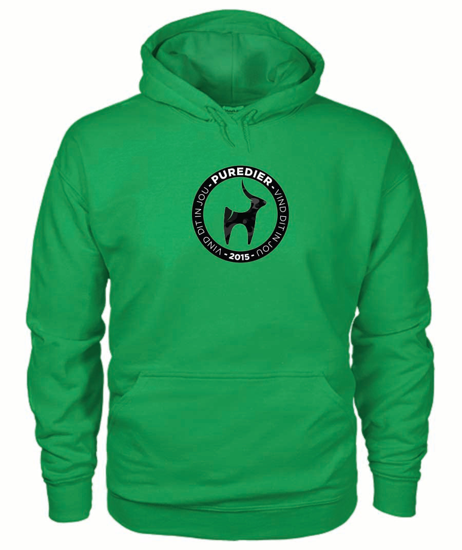 Logo-Bokkie-Swart HEELDAG Hoodie vir Hom en Haar