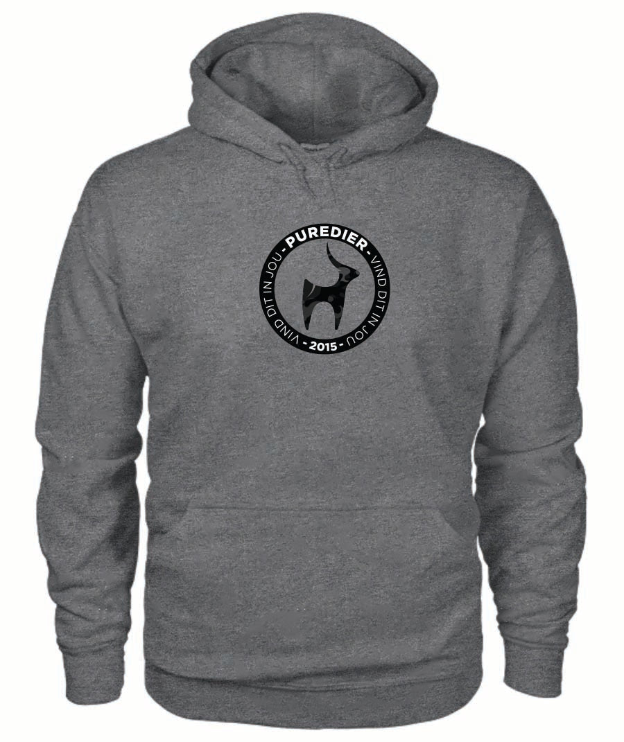 Logo-Bokkie-Swart HEELDAG Hoodie vir Hom en Haar