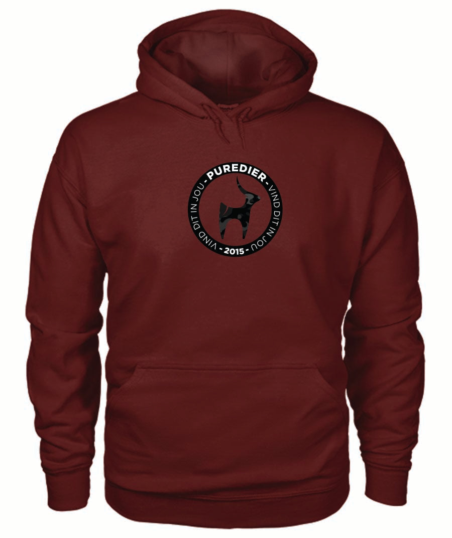 Logo-Bokkie-Swart HEELDAG Hoodie vir Hom en Haar