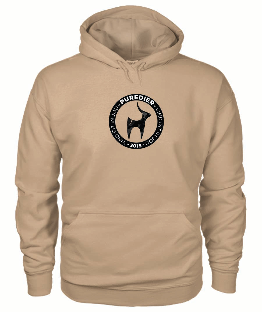 Logo-Bokkie-Swart HEELDAG Hoodie vir Hom en Haar