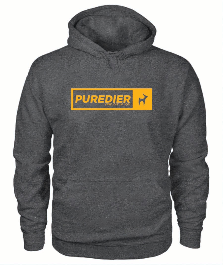 Logo-Geel Premium Hoodie vir Hom en Haar