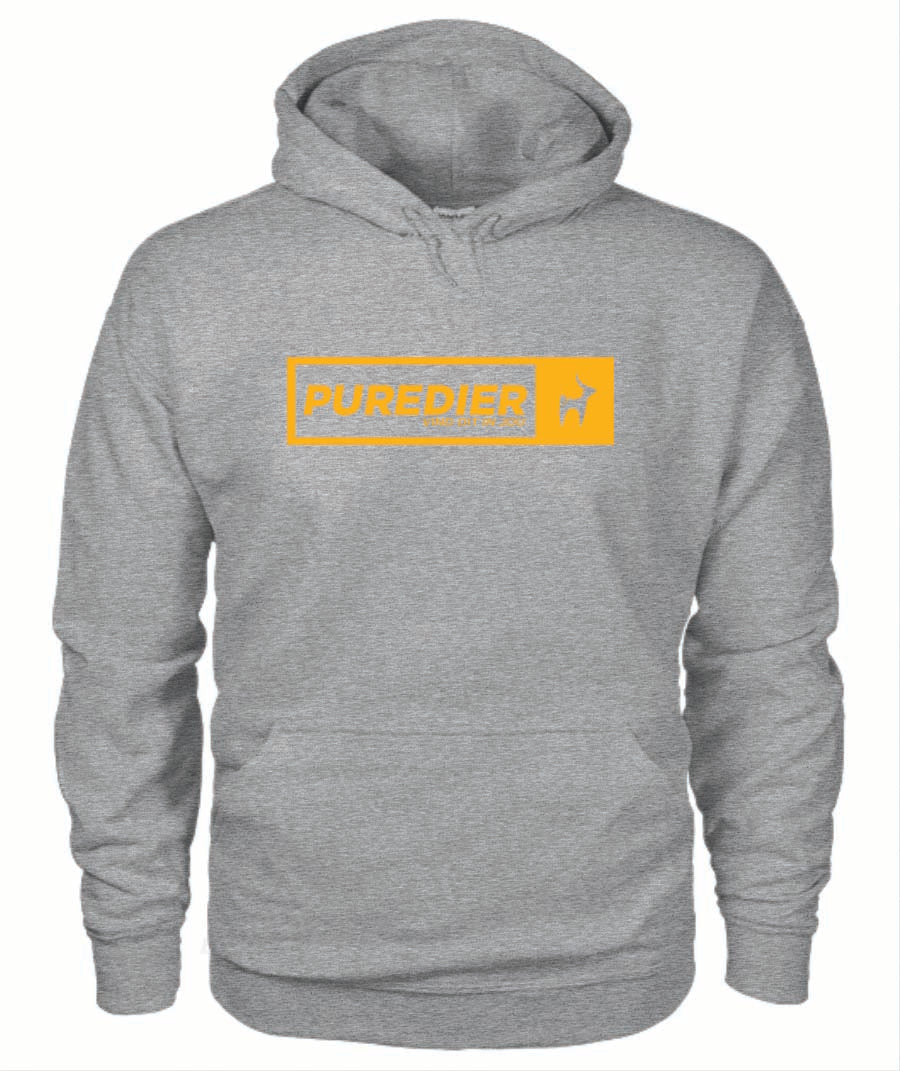 Logo-Geel Premium Hoodie vir Hom en Haar